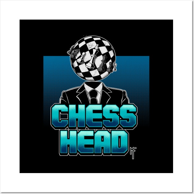 Chess Head Wall Art by Mike's Prints